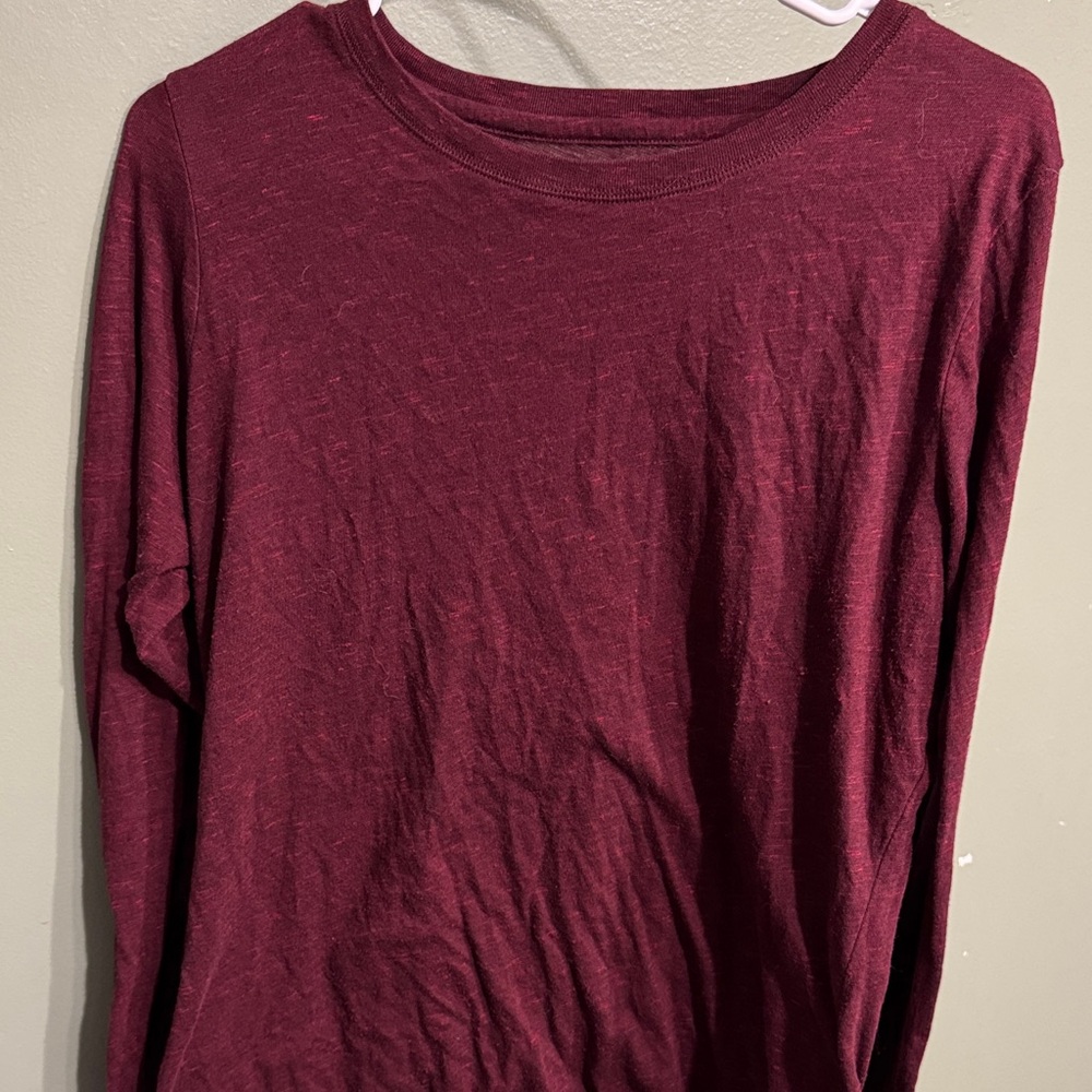 Mossimo Supply Co. Maroon Crew Neck Top